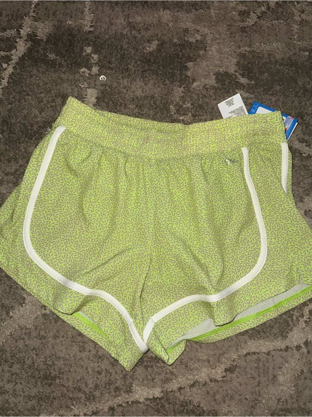 DSG Girls Neon Pear Stride Running Shorts L 14 NWT